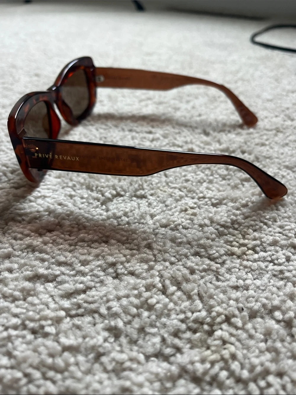Tortoiseshell Rectangular Women's Sunglasses - Brown Tortoise